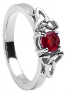 10K/14K18K White Gold Genuine Pink Sapphire Engagement Ring
