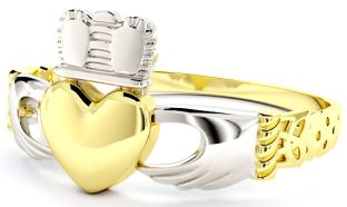 Ladies Gold coated Silver Claddagh Celtic Knot Ring