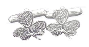 Silver Irish "Shamrock" Cufflinks