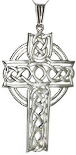 Silver Celtic Cross Pendant Necklace