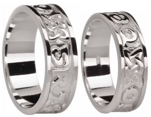 Silver Love Forever Celtic Ring Set