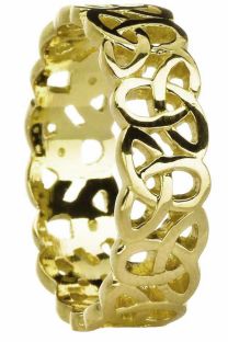 Ladies10K/14K/18K Yellow Gold "Celtic Knot" Wedding Band Ring