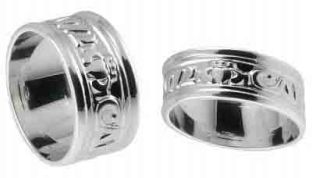 10K/14K/18K White Gold "My Soul Mate" Wedding Rings Set 